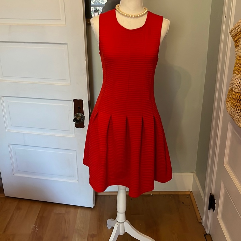 H&M Red Drop Waist Dress